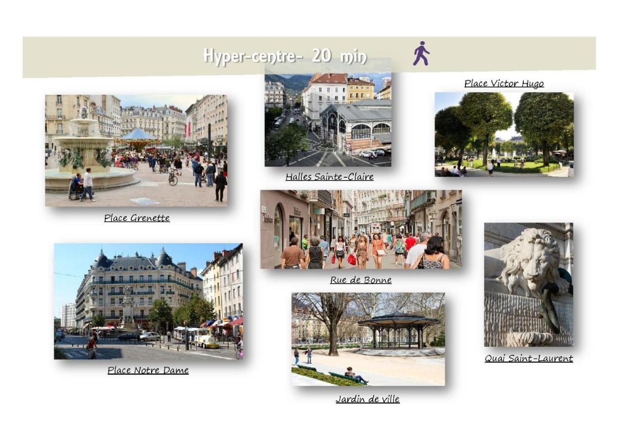 Le 62 - Spacieux T2 Avec Jardin, Parking & Tramway Гренобль Экстерьер фото