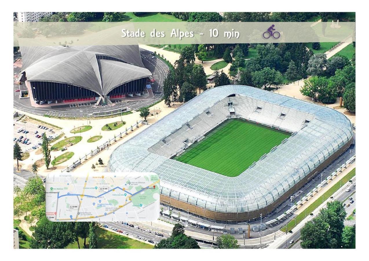 Le 62 - Spacieux T2 Avec Jardin, Parking & Tramway Гренобль Экстерьер фото